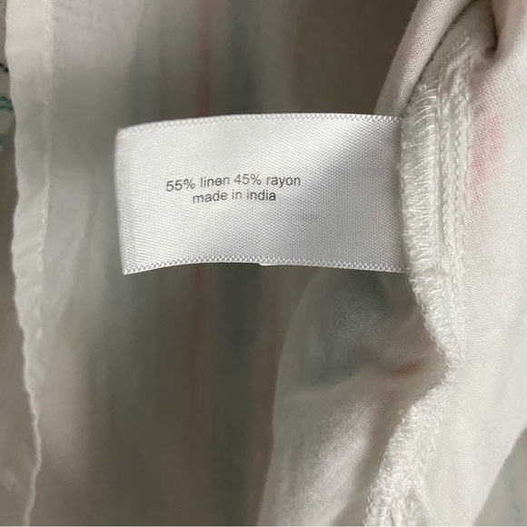 Lane Bryant Square-Neck Striped Top Linen Blend Coastal Beachy Plus Sz 24 - Picture 9 of 12